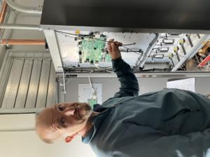 Steve hooks up the 10kW transmitter